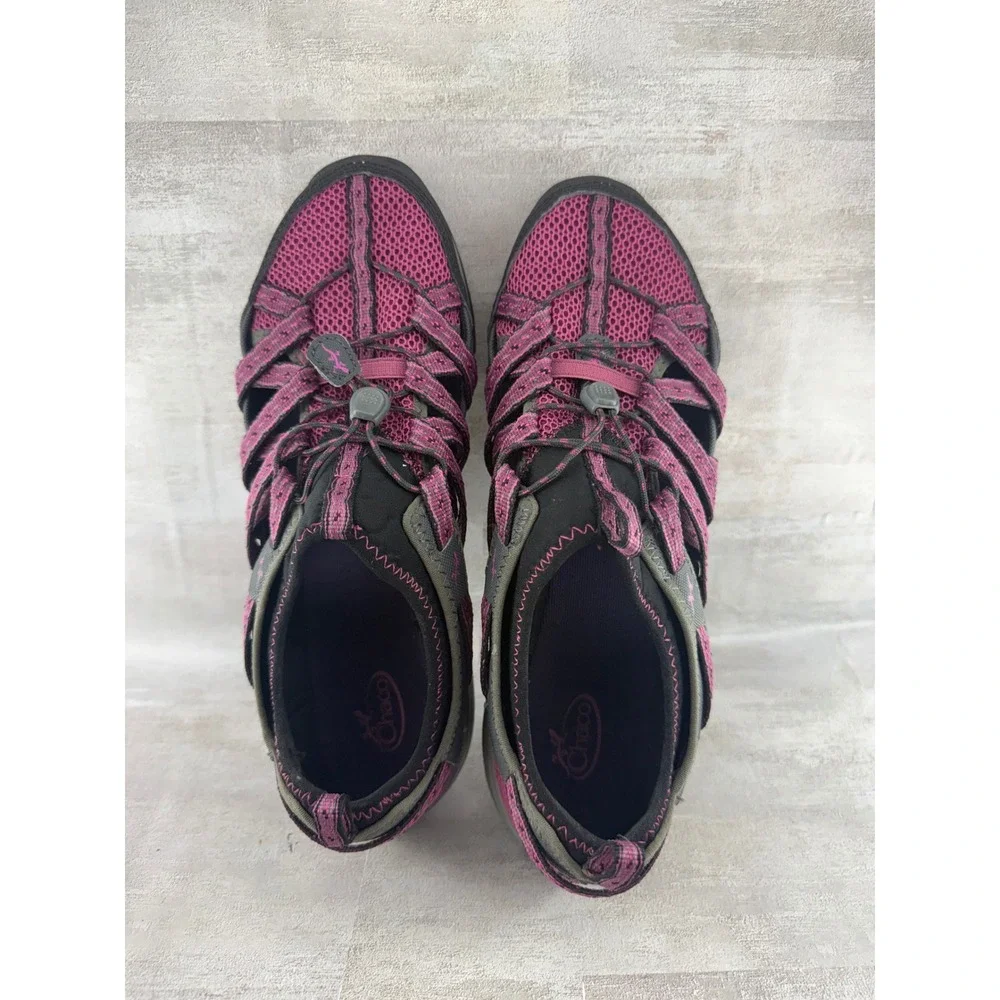 Chaco Outcross Evo 1 Women Sz 10 Hiking Water Shoes Berry Pink Grey J104926